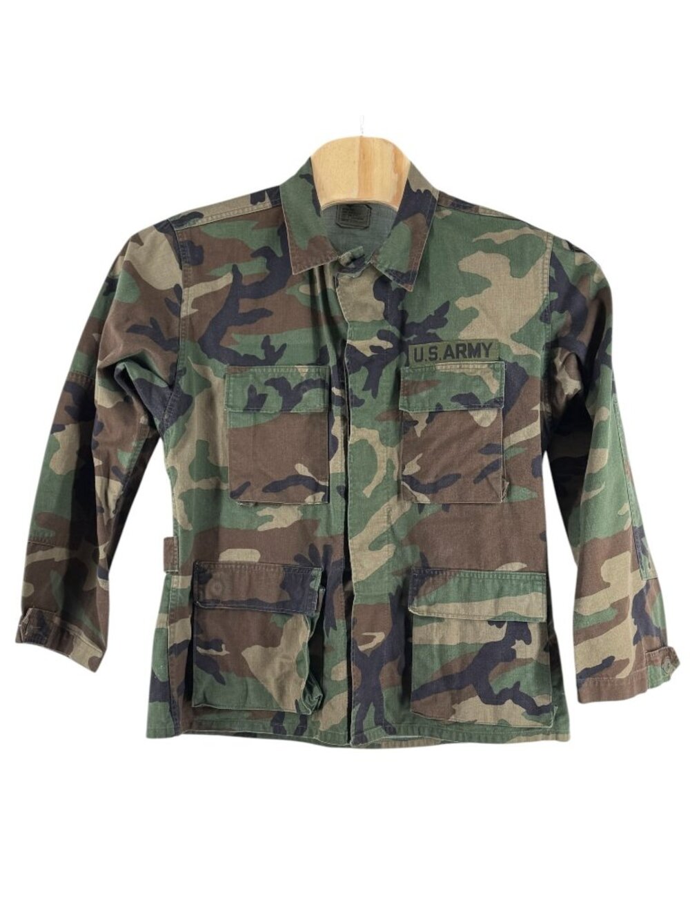 US Army Woodland Camo Mens BDU Field Jacket Med Short Military Camouflage Coat